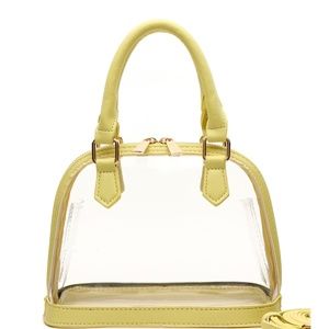 yellow clear stadium purse transparent crossbody
